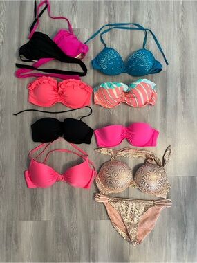 Victorias Secret Bikini Tops size 36C & Large Bottom